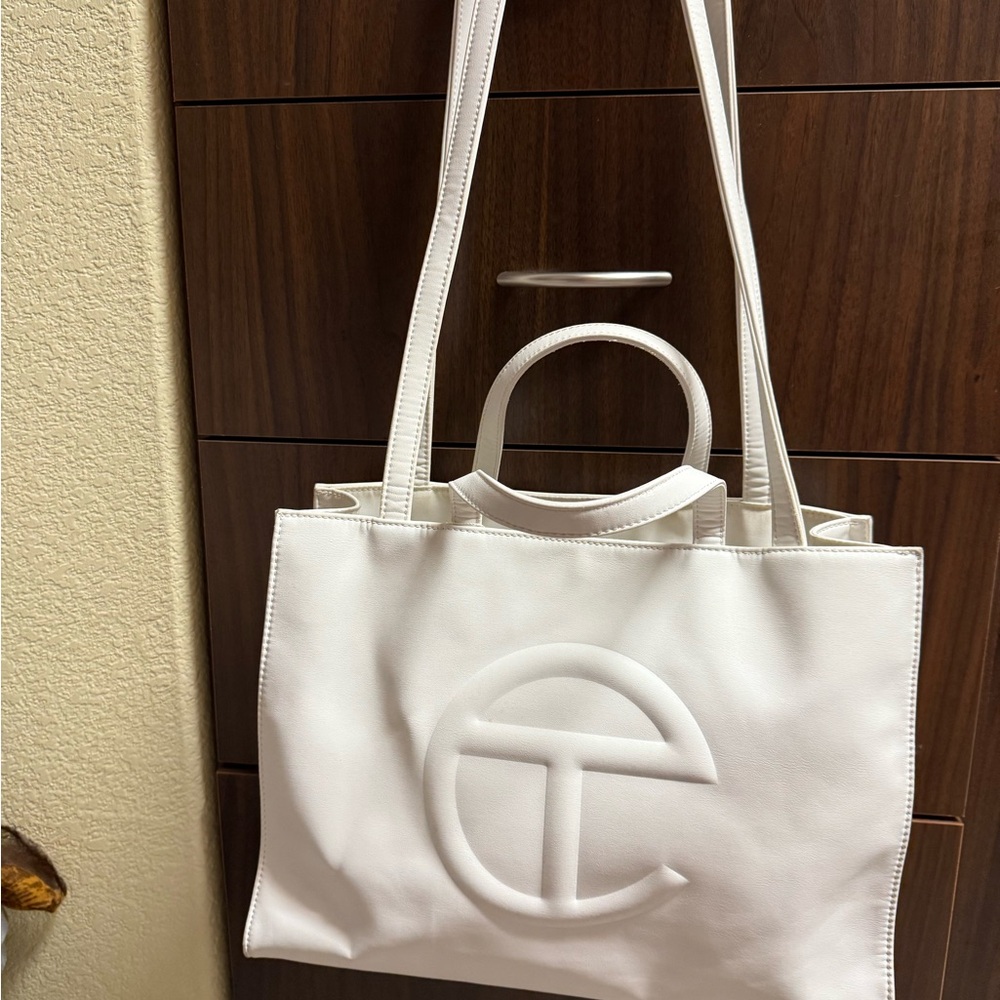 Telfar white medium Tote Bag